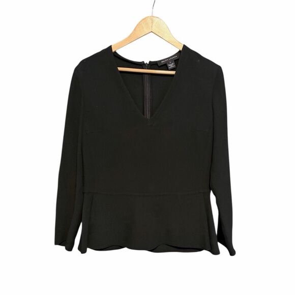 Ralph Lauren Black Label Black Peplum Top 8 - Picture 1 of 6